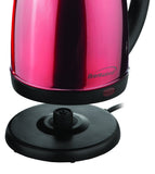 Brentwood Appliances KT-1805 1.7-Liter Red Stainless Steel Electric Cordless Tea Kettle, 2.0l,