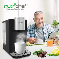 Electric Auto Hot Water Dispenser - Instant Fast Heating Coil Water Boiler More Simple Then Water Kettles Pots Clear Water Tank Measuring Fill Water Up To 2.17 Liter NutriChef PKHTWTR46