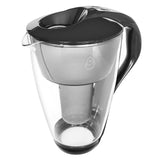Dafi Alkaline UP Crystal Glass Water Pitcher 8 cups (Anthracite - Crystal Alkaline Water Pitcher with 1 Alkaline UP pH Water Filter)