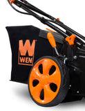 WEN 40439 40V Max Lithium Ion 19-Inch Cordless 3-in-1 Electric Lawn Mower with Two Batteries, 16-Gallon Bag and Charger