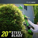 Greenworks 20-Inch 40V Cordless Pole Hedge Trimmer, 2.0 AH Battery Included 22272