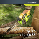 Greenworks 16-Inch 40V Cordless Chainsaw, 4.0 AH Battery Included 20312